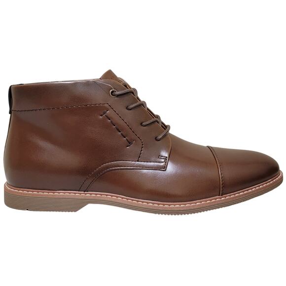 Tommy Hilfiger Men Rawstin Chukka Ankle Boots Size US 12M Brown Faux Leather - Picture 2 of 5